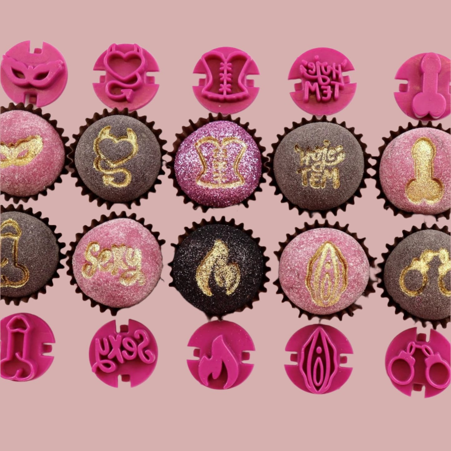 Carimbos para brigadeiros - Safadinhos