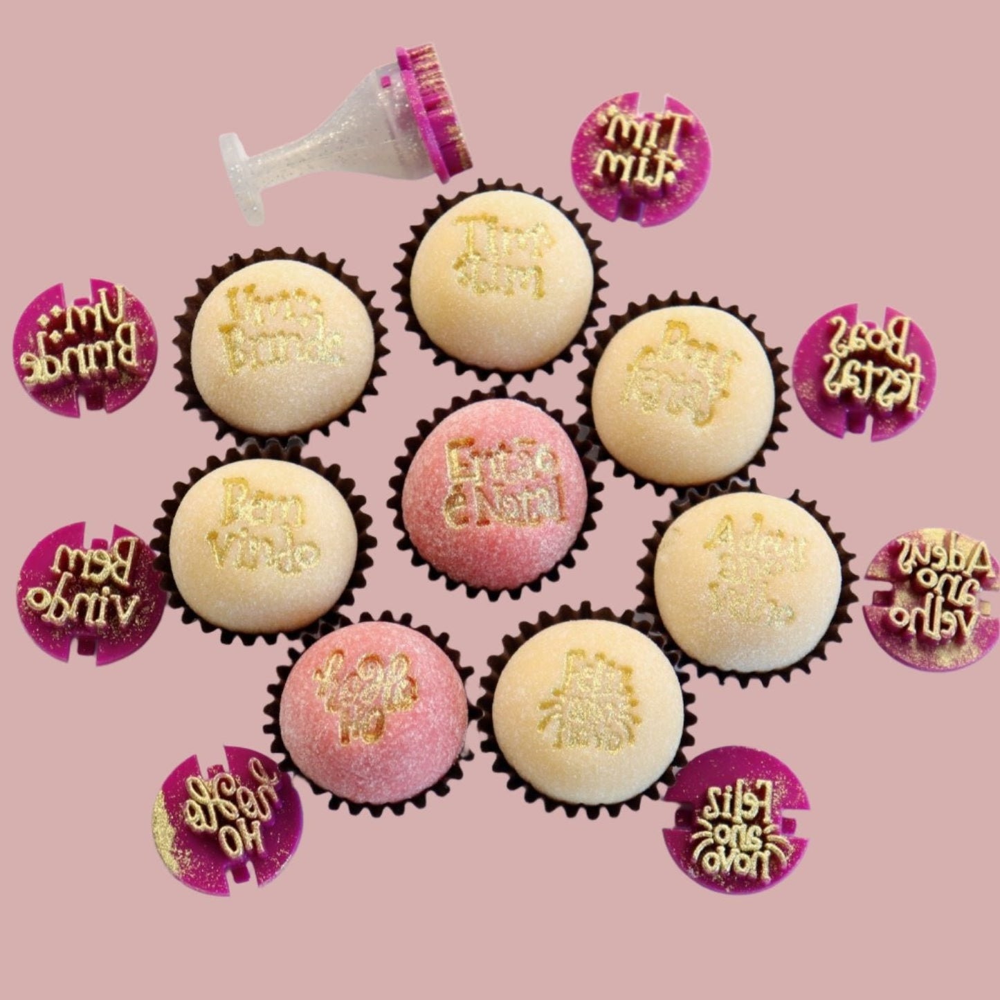 Carimbos para brigadeiros - Fim de Ano