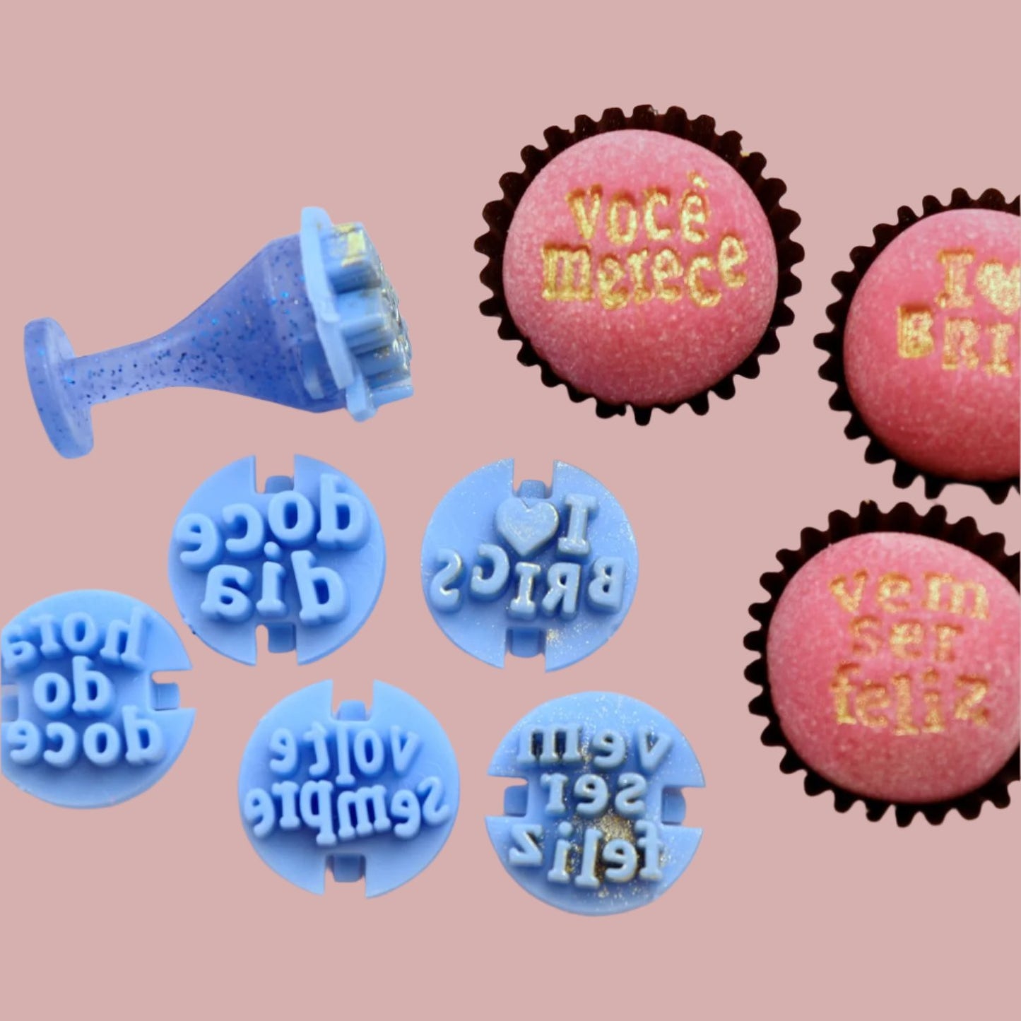 Carimbos para brigadeiros - Frases 3