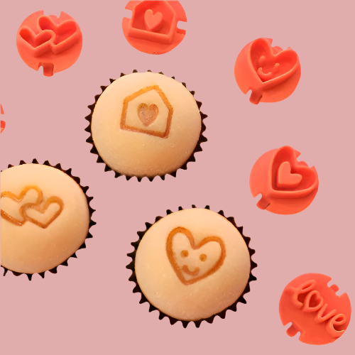 Carimbos para brigadeiros - Corações