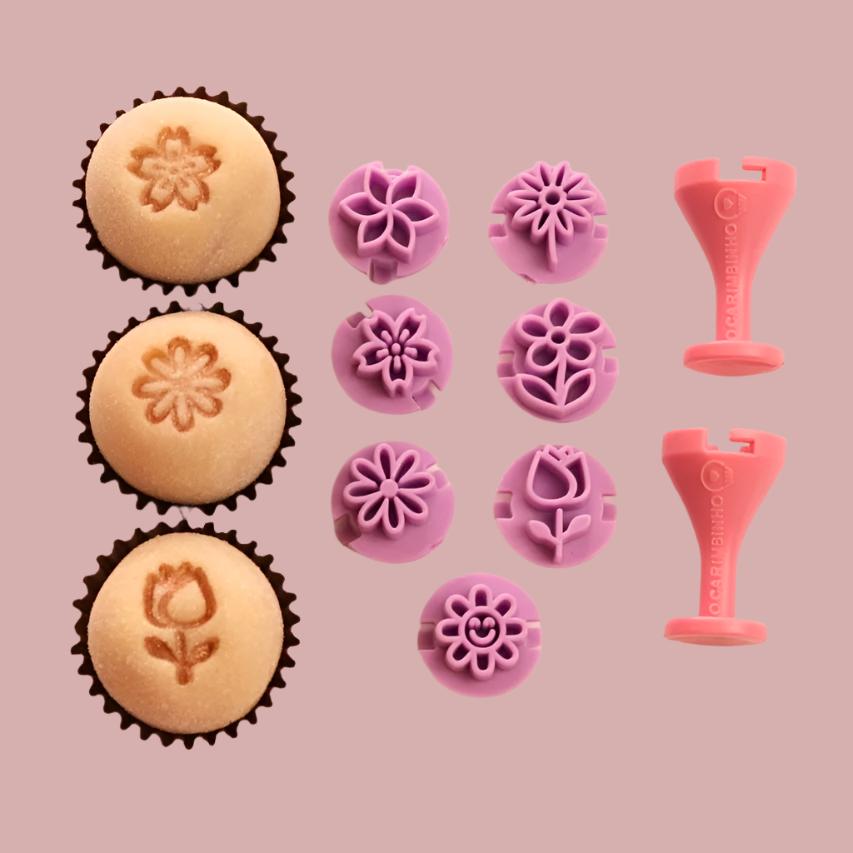Carimbos para brigadeiros - Flores