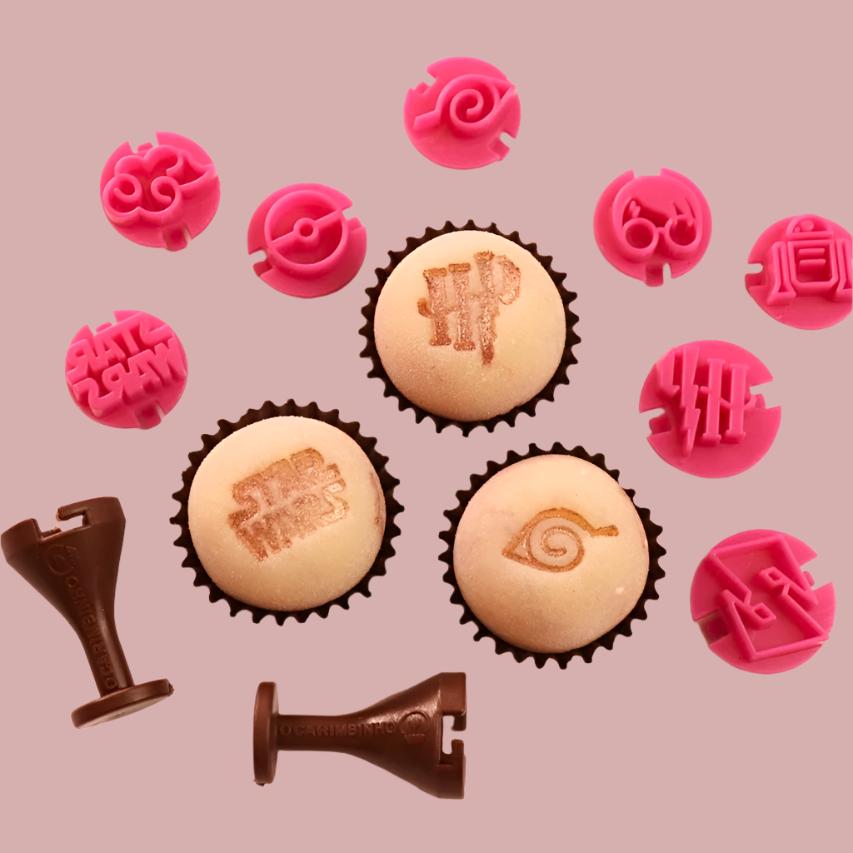 Carimbos para brigadeiros - Geek