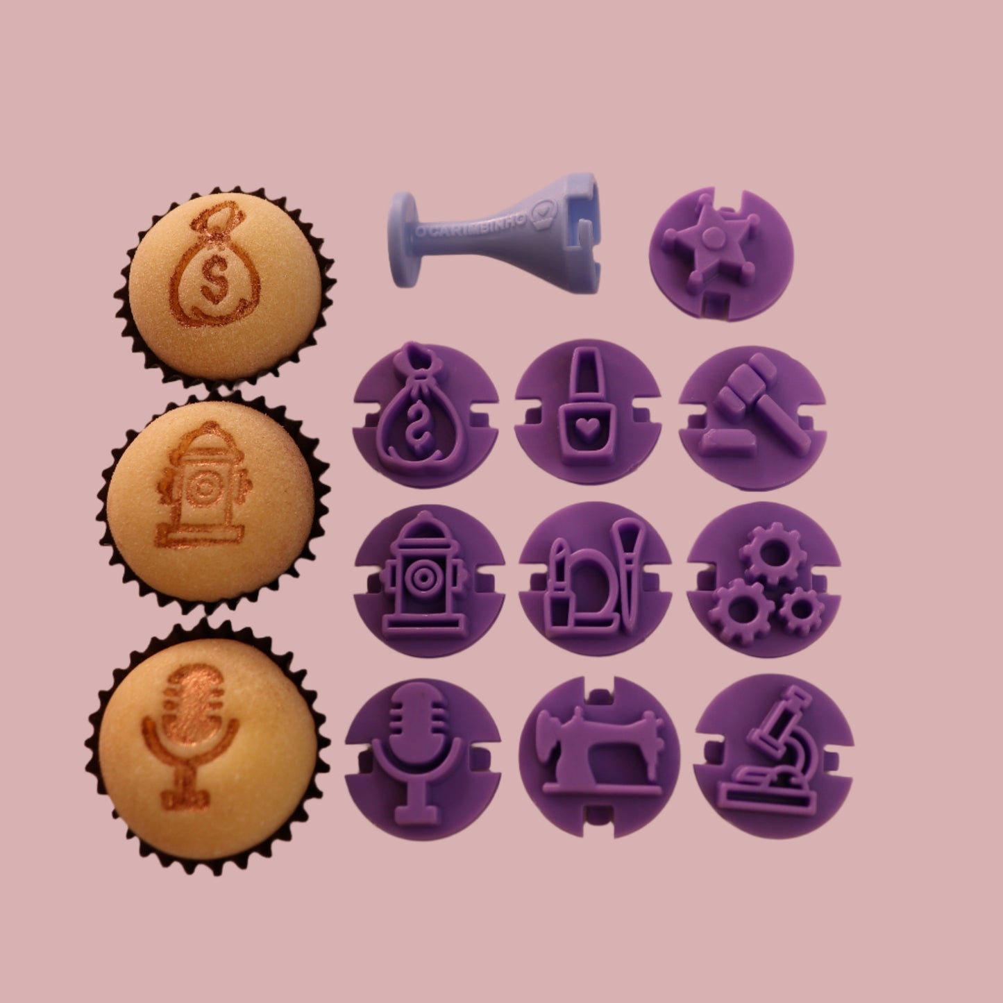 Carimbos para brigadeiros - Profissões 2