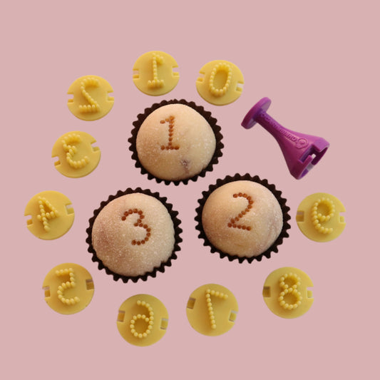 Carimbos para brigadeiros - Números Pontilhados