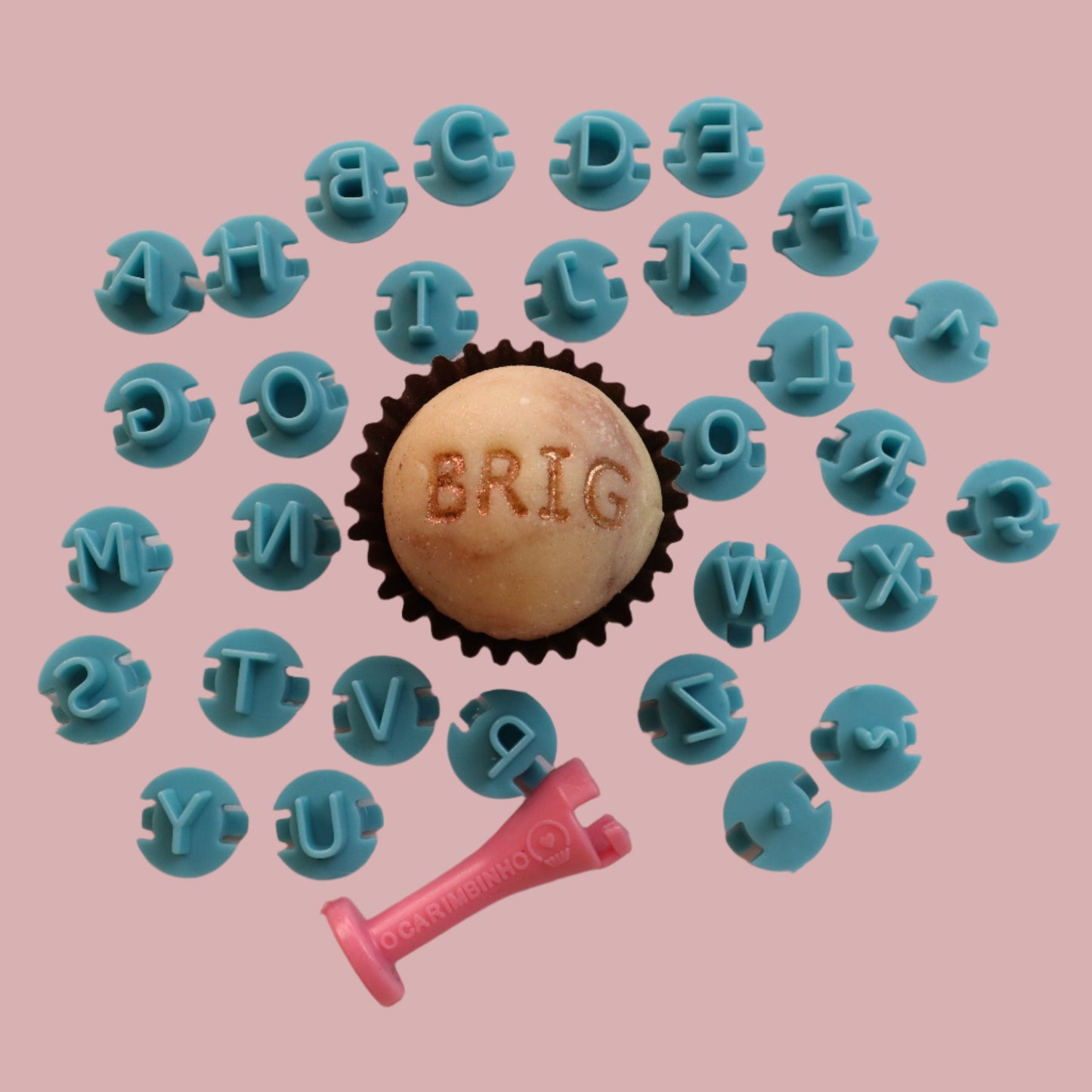 Carimbos para brigadeiros - Letras