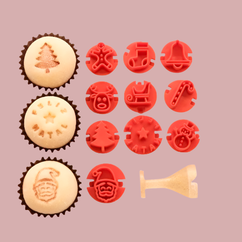 Carimbos para brigadeiros - Natal