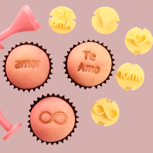 Carimbos para brigadeiros - Romântico