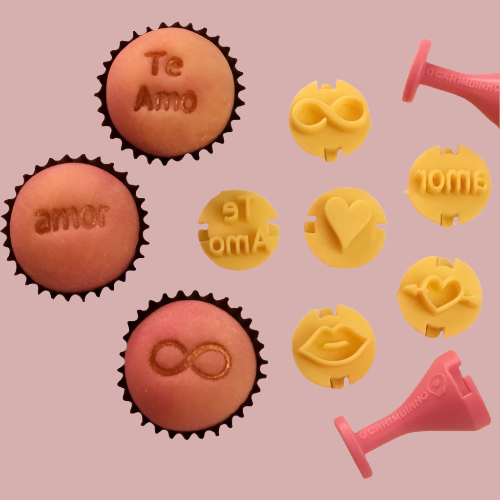 Carimbos para brigadeiros - Romântico