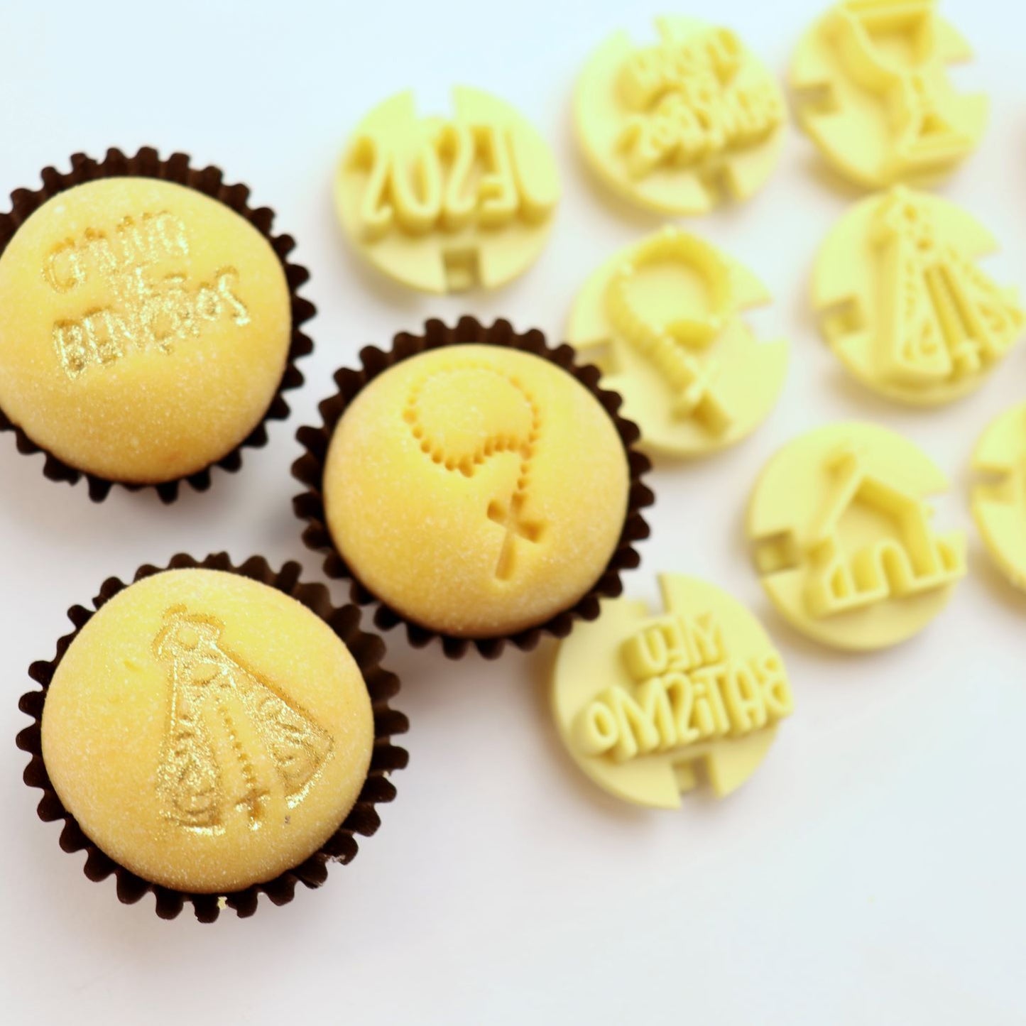 Carimbos para brigadeiros - Batizado