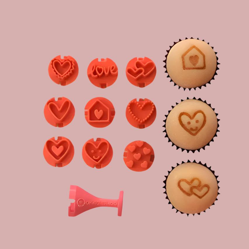 Carimbos para brigadeiros - Corações