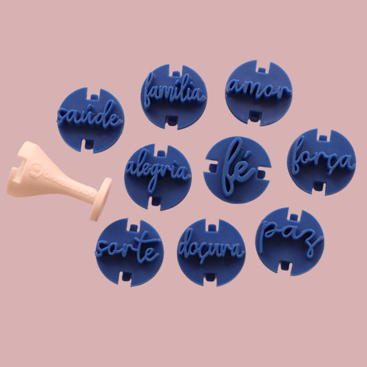 Carimbos para brigadeiros - Palavras