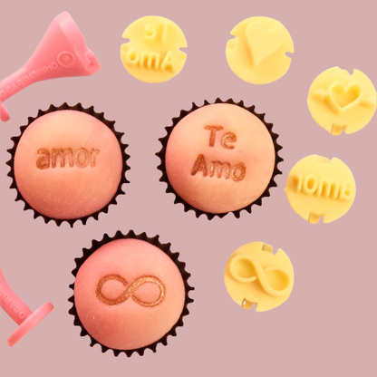 Carimbos para brigadeiros - Romântico