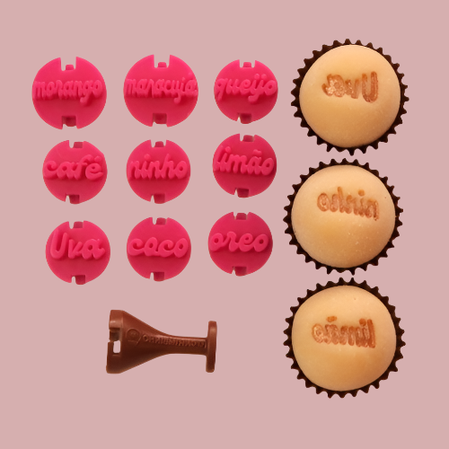 Carimbos para brigadeiros - Sabores